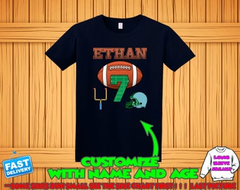 Football Custom Shirt, Personalized Football Shirt, Football Birthday Shirt, Football custom matching family party shirts, Football name tee