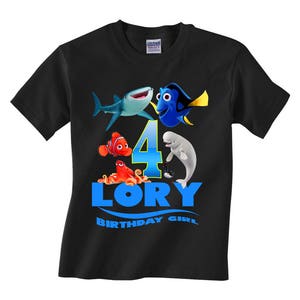 Finding Dory Birthday Shirt Custom personalized shirts for all family, Black