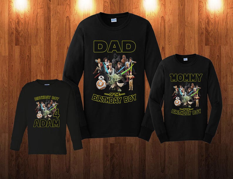 Star Wars birthday shirt, Star Wars family shirts, Star Wars theme party tshirts,Star Wars matching shirts, Star Wars boy's shirt, Star Wars image 5