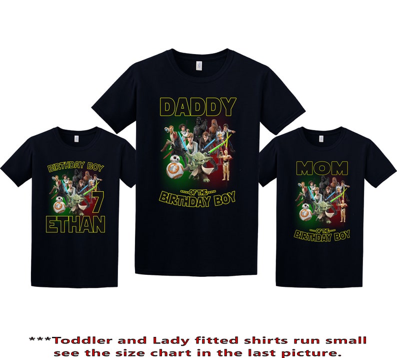 Star Wars Birthday Shirt Star Wars Custom Shirt Personalized - Etsy