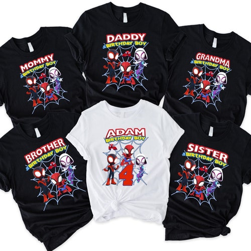 Spidey Birthday Shirt, Custom Superhero Toddler Tee