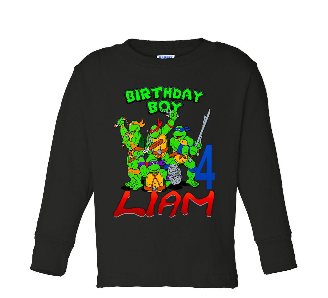 Ninja Turtles Birthday Shirt Teenage Mutant Ninja Turtles | Etsy