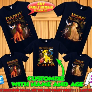 Lion King Birthday Shirt Lion King Family Shirts Lion King - Etsy