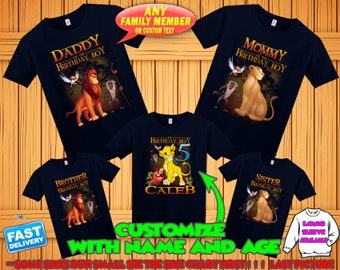 Personalized Lion King Birthday Shirt: Family Matching T-Shirts