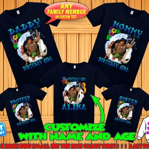 Moana birthday shirt, Moana and Maui birthday tshirt, Moana theme party shirts, Moana family shirts, Moana matching shirts