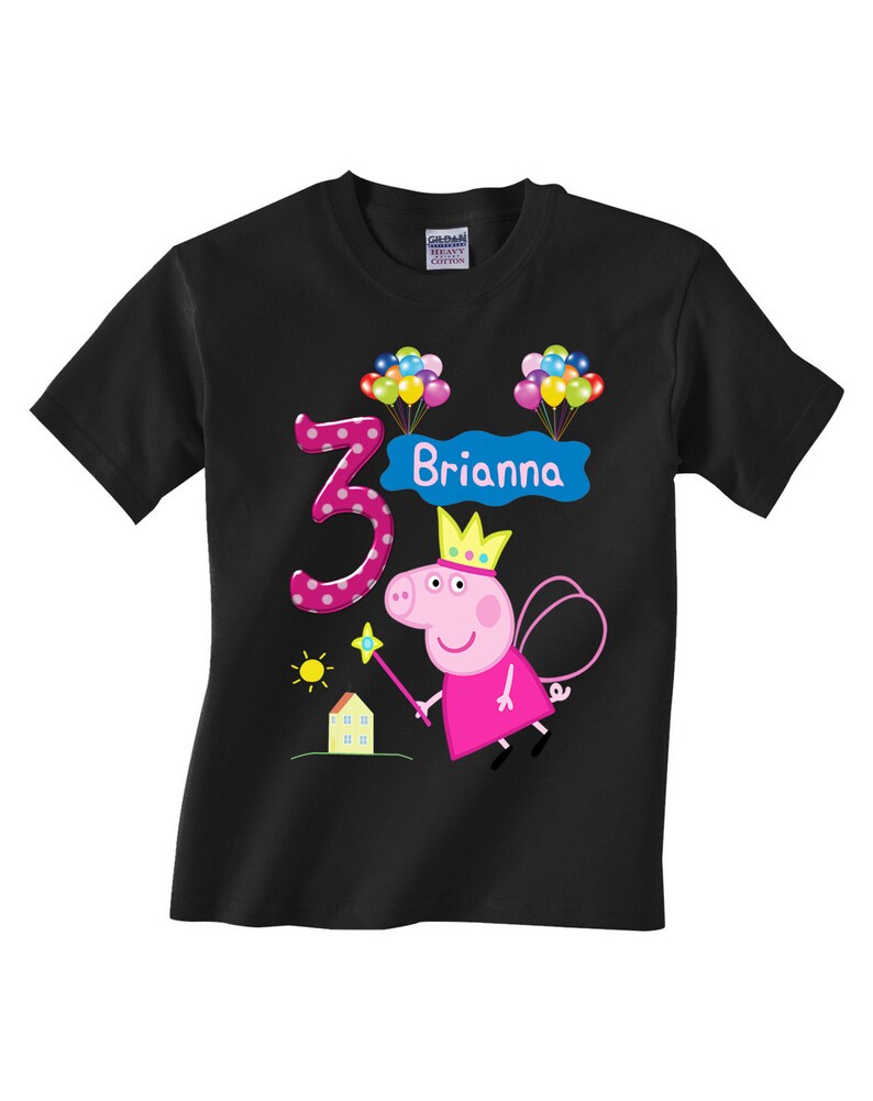 Peppa pig Birthday Shirt Custom personalized shirts for all Etsy