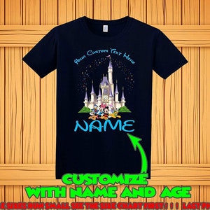 Disney family matching custom t-shirts, Family vacation disney shirts, custom Personalized disney shirt, Birthday Disney Shirts Black Long Sleeve