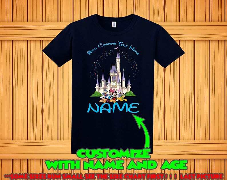 Disney family matching custom t-shirts, Family vacation disney shirts, custom Personalized disney shirt, Birthday Disney Shirts Black Long Sleeve