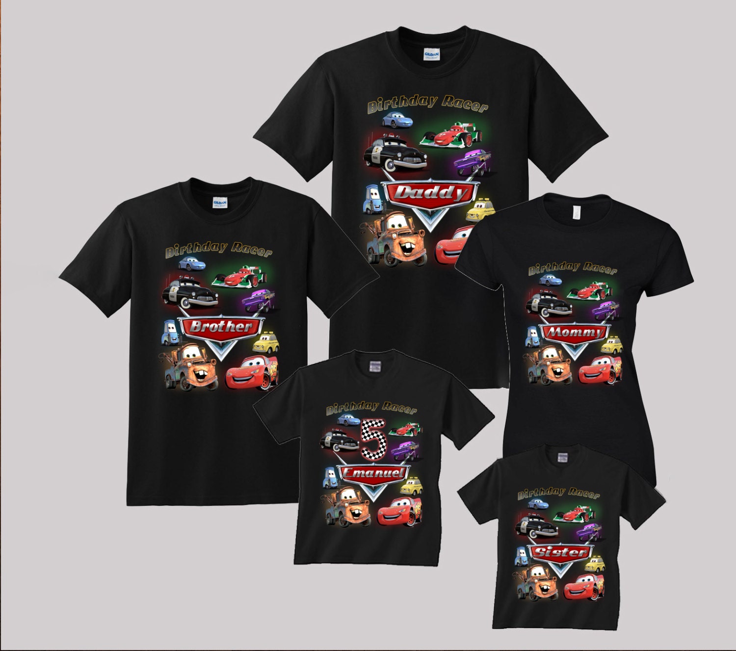 Lightning McQueen Custom personalized Shirts Disney Cars Birthday Boy Shirt