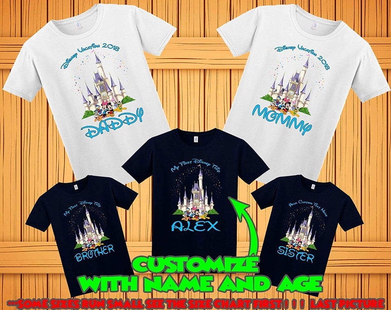 Disney family matching custom t-shirts, Family vacation disney shirts, custom Personalized disney shirt, Birthday Disney Shirts image 2