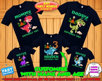 Dinosaur family matching shirts, Dinosaur birthday shirt, Dinosaur birthday t-shirt, Dinosaur theme party shirts, Dinosaur matching shirts