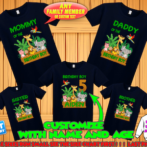 Safari Birthday Shirt: Custom Family Matching T-Shirt