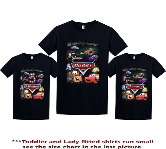 disney cars custom birthday shirt