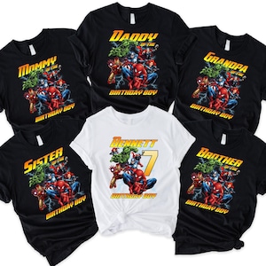 Superhero Birthday Shirt: Matching Family Cotton Tee