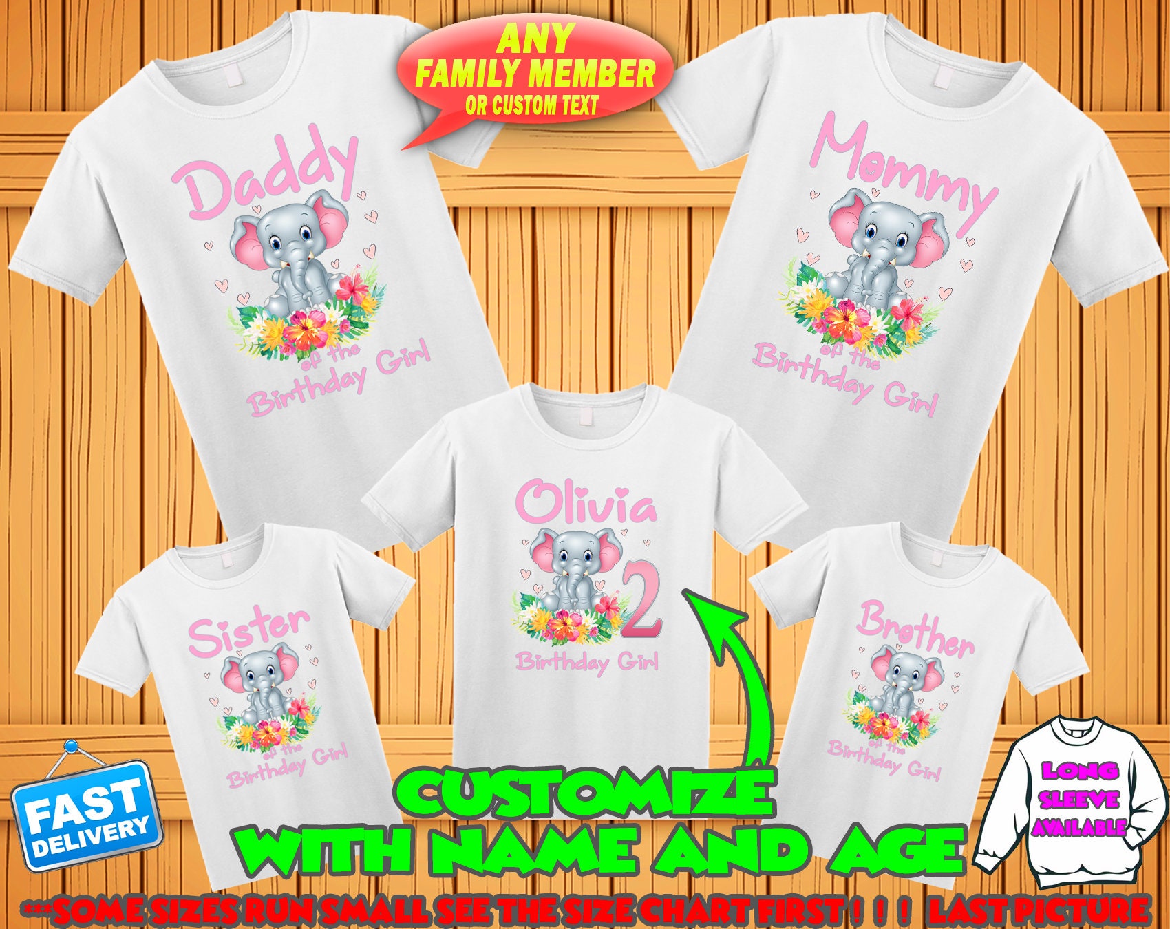 Discover Elephant Theme Party Family Matching Party Kid Shirt