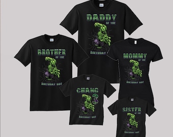 Incredible Hulk Birthday Shirt Custom personalized shirts for all family, Black