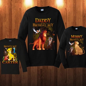 Lion King Birthday Shirt Custom Personalized Shirts for All Family ...