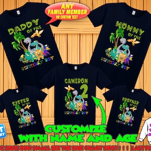 Dinosaur Birthday Shirt: Custom Family Matching T-Shirts