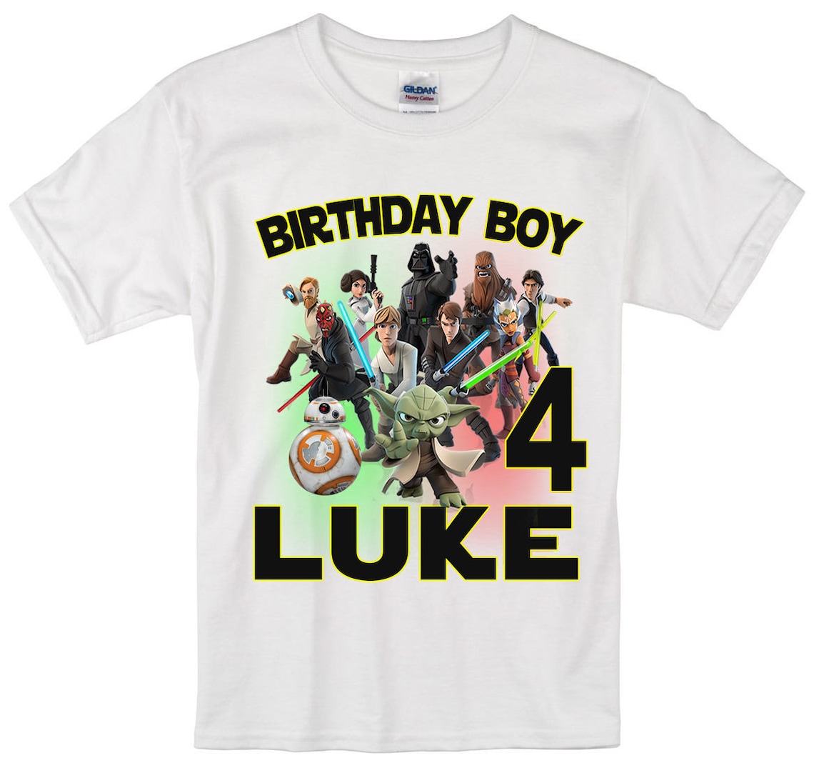 Star Wars Birthday Shirt Star Wars Custom Shirt Personalized Etsy