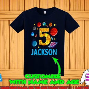 Personalized Planets Birthday T-Shirt: Custom Solar System Family Shirts