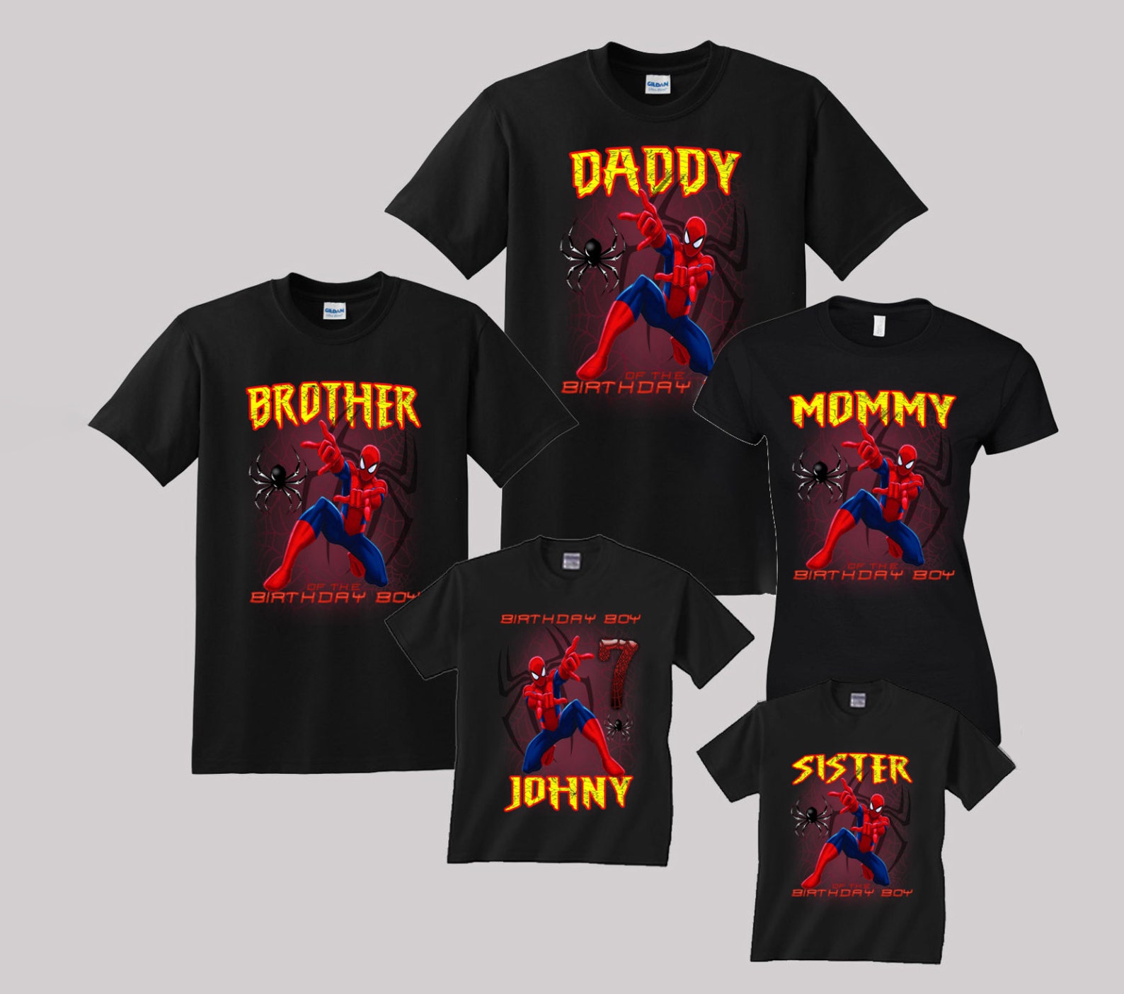Daddy brothers. Человек паук семья футболка.