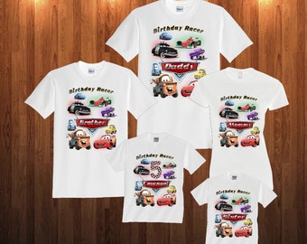 Disney Cars Birthday Shirt, Lightning McQueen, Custom Family Shirts