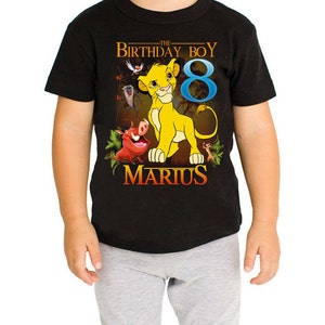 Lion King Birthday Shirt Custom personalized shirts for all family, Black b2