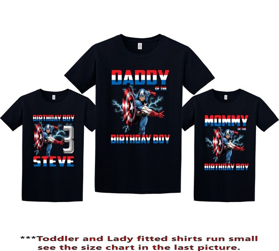 captain america birthday shirt