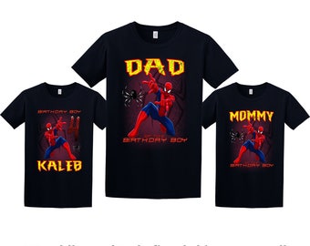 Personalized SpiderMan Birthday Shirt: Custom Family T-Shirts