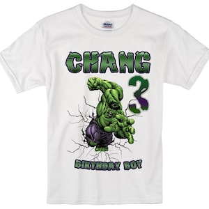 Incredible Hulk long sleeve and Short Sleeve Birthday Shirt Custom personalized shirts for all family,