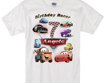 Disney Cars Birthday Shirt, Lightning McQueen, Custom Family Shirts