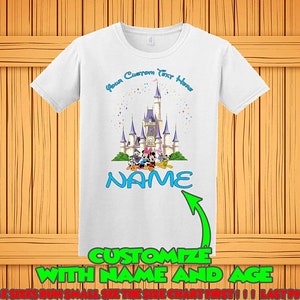 Disney family matching custom t-shirts, Family vacation disney shirts, custom Personalized disney shirt, Birthday Disney Shirts White Long Sleeve