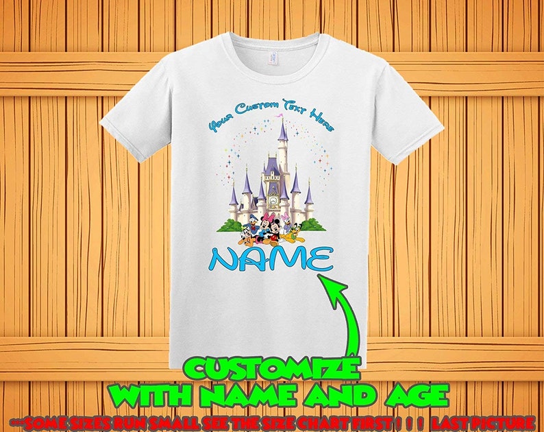 Disney family matching custom t-shirts, Family vacation disney shirts, custom Personalized disney shirt, Birthday Disney Shirts White Long Sleeve