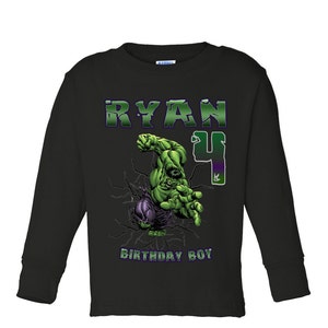 Incredible Hulk Birthday Shirt Custom personalized shirts for all family, Black image 4