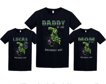The Incredible Hulk Birthday Shirt, Hulk Custom Shirt, Personalized Hulk Shirt, Hulk family shirts, Birthday t-shirt for girls and boys