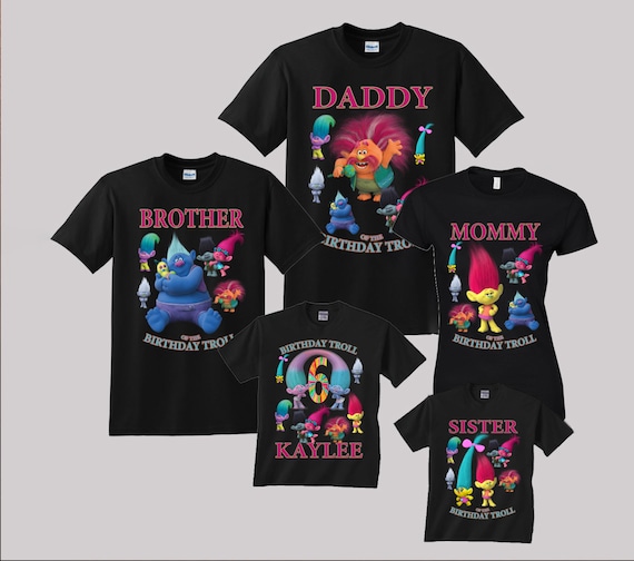 trolls birthday shirt