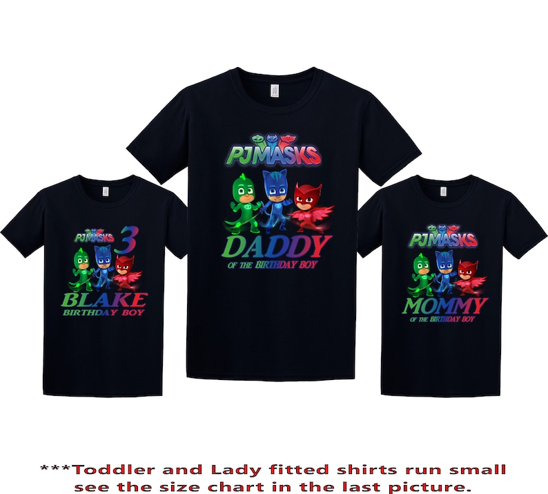 PJ Masks Birthday Shirt PJ Masks Custom Shirt Personalized Etsy