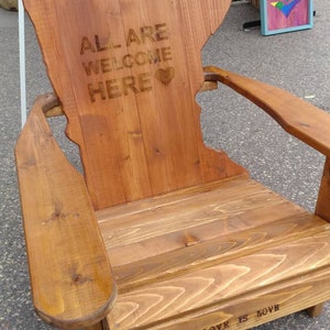 All Are Welcome Adirondack Chair