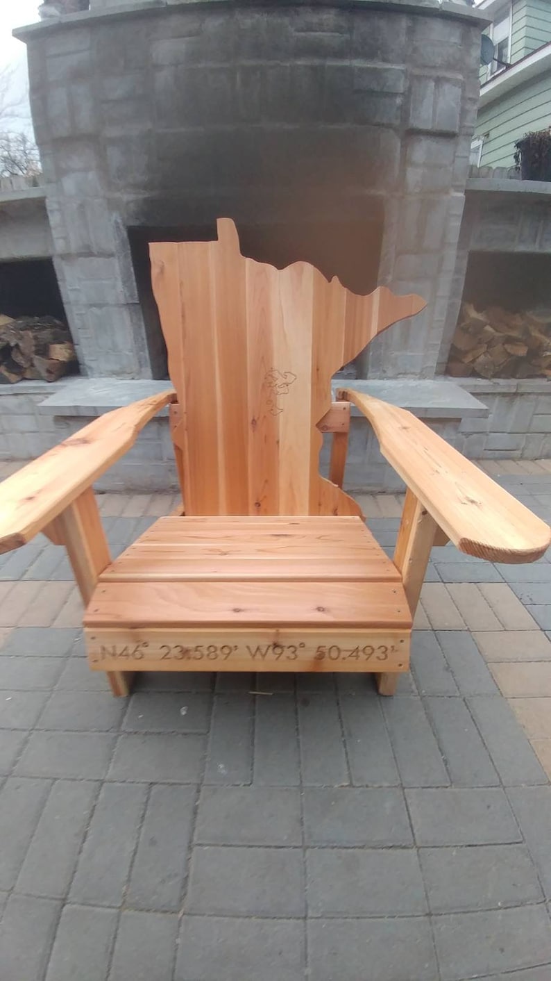 Minnesota Adirondack Chair Etsy