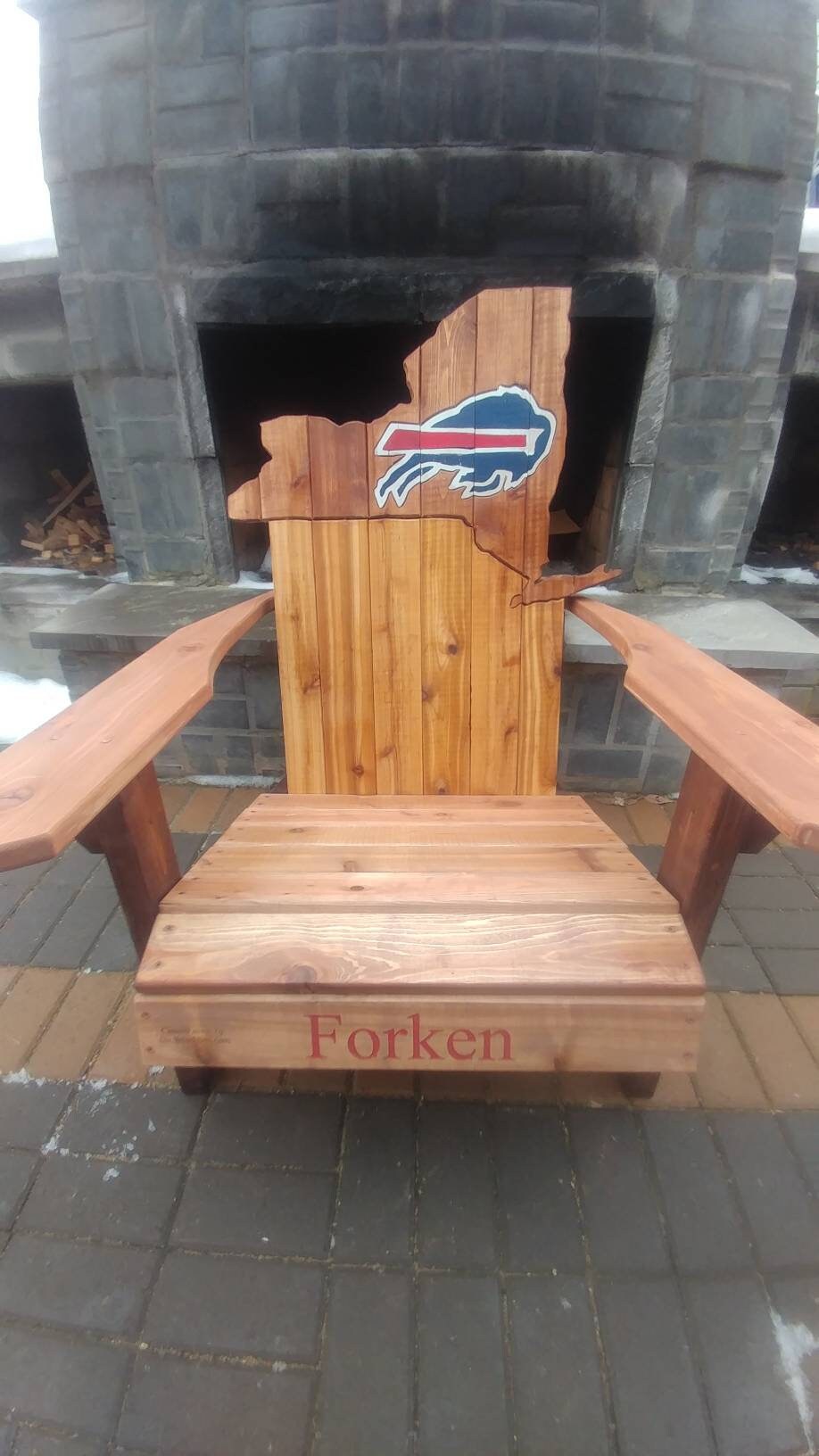 Custom NY State / Buffalo Bills Adirondack Chair Etsy