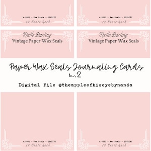 Tarjetas de diario con sello de cera de papel N.2/ / Efímera / Diario basura / Amigo por correspondencia / Escritura de cartas / Diario bíblico