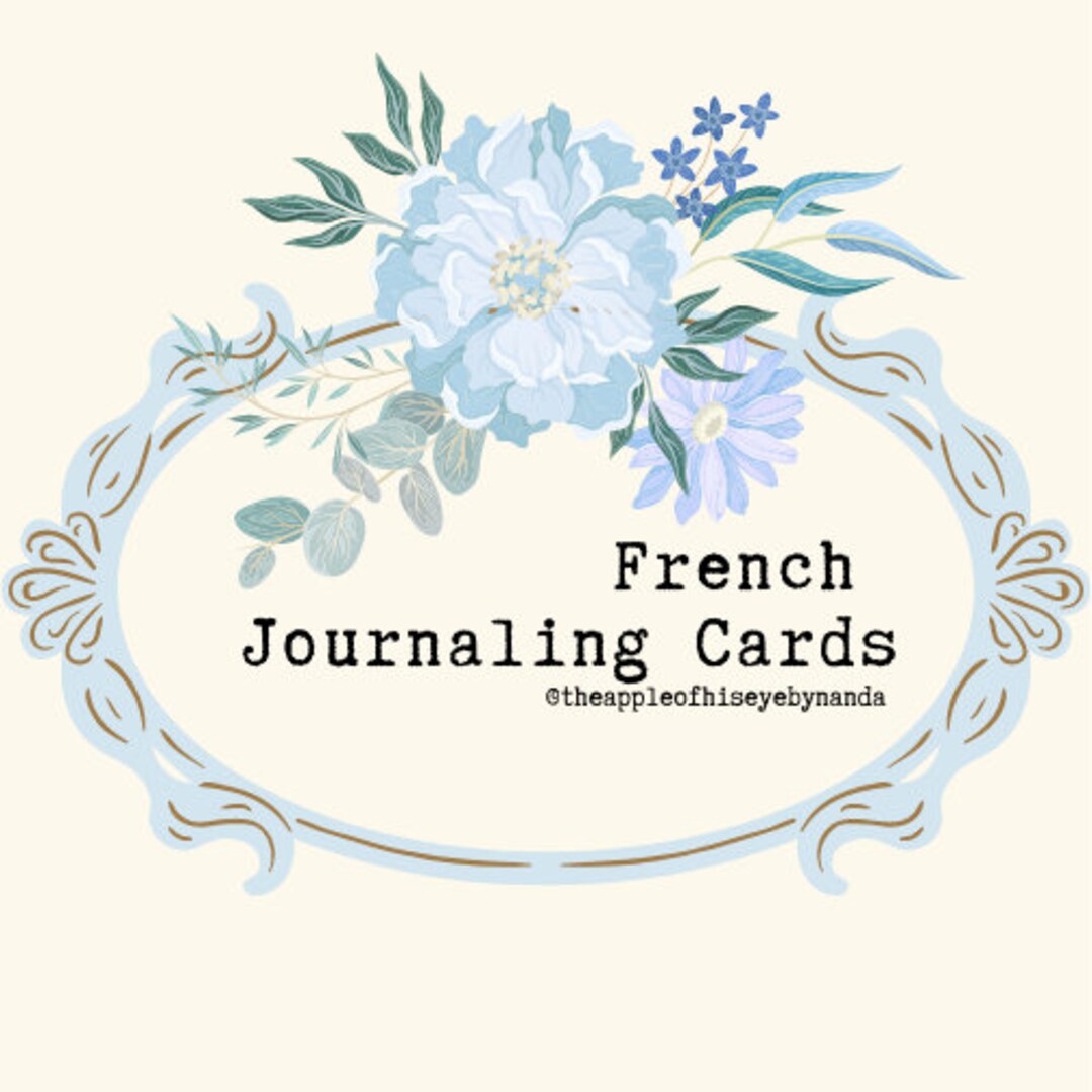French Journaling Cards Etsy