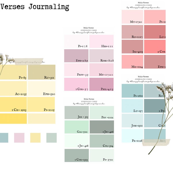 Bible Verses Journaling Cards