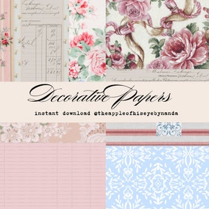 Papel decorativo / Efímera / Diario basura / Amigo por correspondencia / Escribir cartas / Diario bíblico /