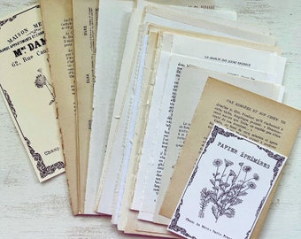 Vintage French Book Pages| Ephemera | Junk Journal | Penpal | Journal | Bible Journal | Paper