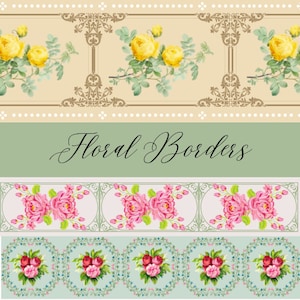 Bordas florais, cartões de registro bíblico, cartões de registro no diário