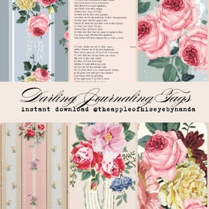 Darling Journaling Tags/ Efímera / Diario basura / Amigo por correspondencia / Escribir cartas / Diario Bíblico /