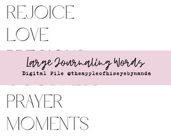 Large Journaling Words