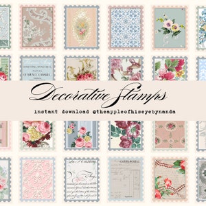 Sellos decorativos / Papeles de escritura Pen Pal / Pen Pal digital / Efímera / Diario basura / Amigo por correspondencia / Escribir cartas / Diario Bíblico /