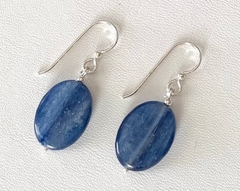 Blue Kyanite Sterling Silver Earrings